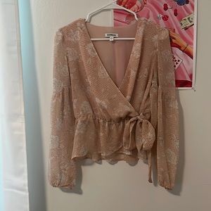 Express long sleeve floral blouse